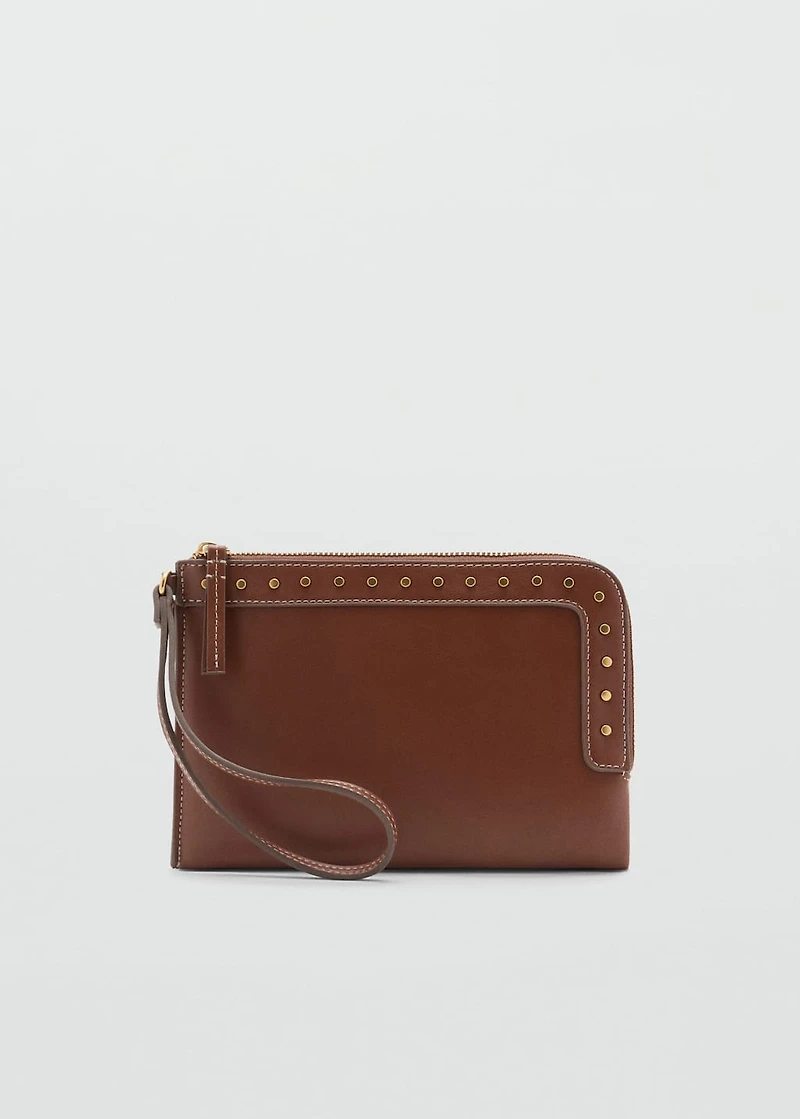 Studded leather-effect case