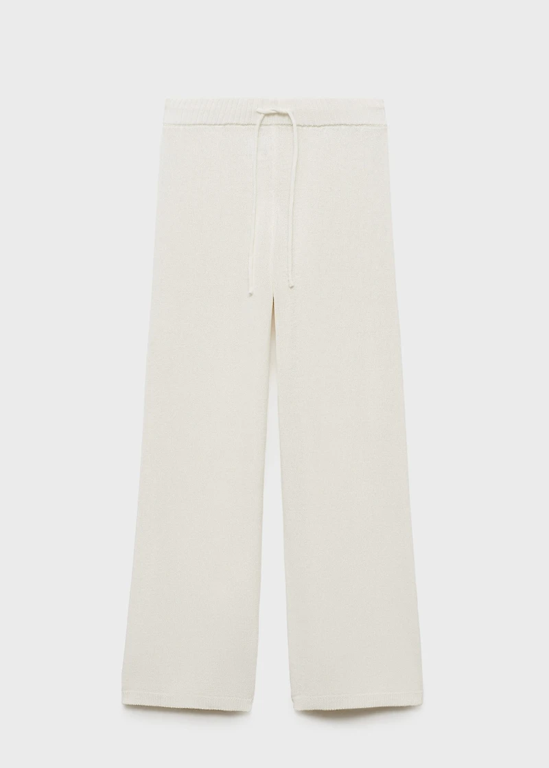 Openwork knitted trousers