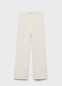 Openwork knitted trousers