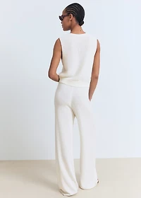 Openwork knitted trousers