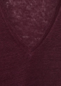 V-neck linen t-shirt