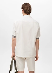 Regular fit seersucker shirt