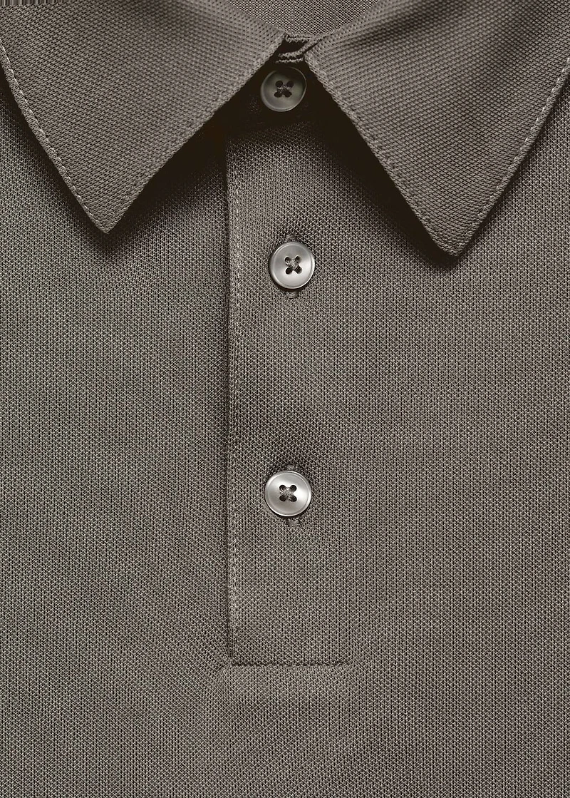 Cotton piqué polo shirt