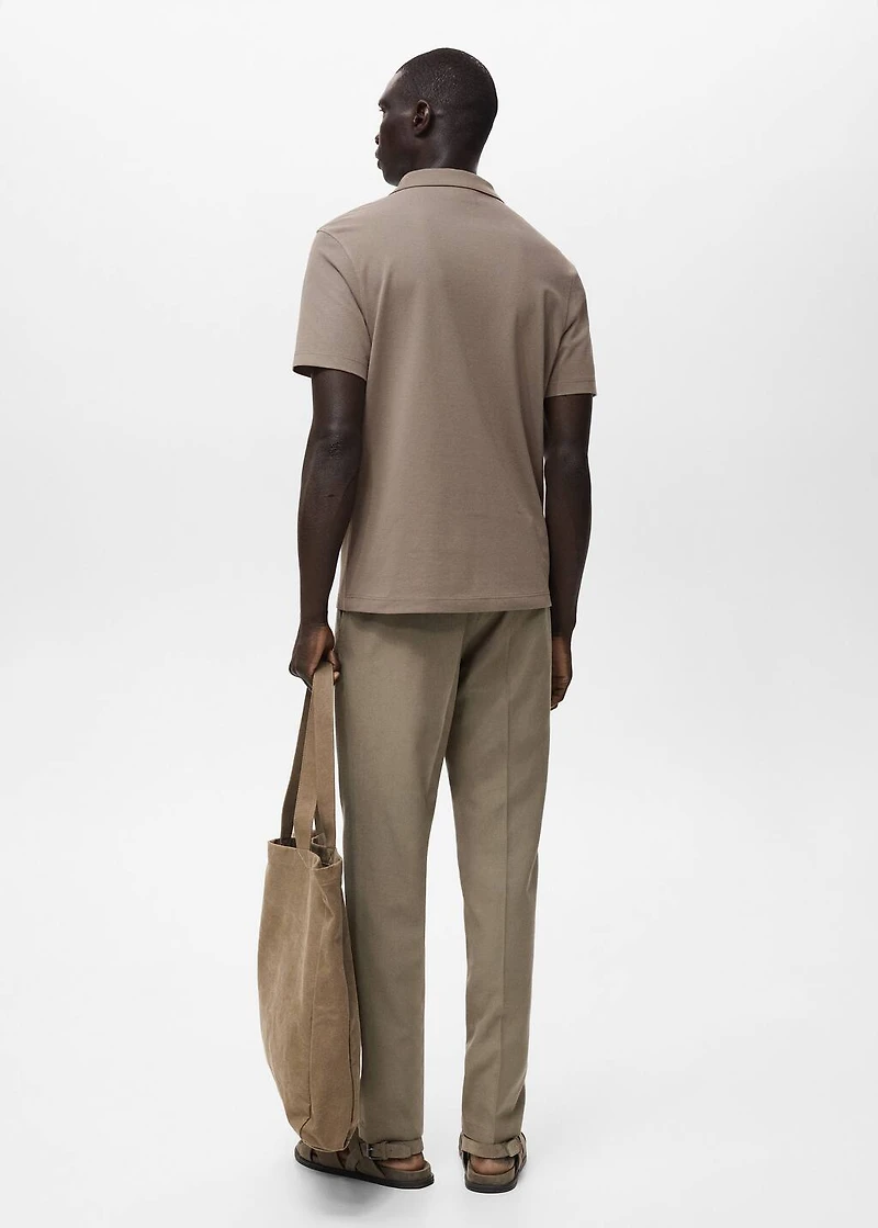 Cotton piqué polo shirt