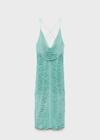 Fringed dress with low back