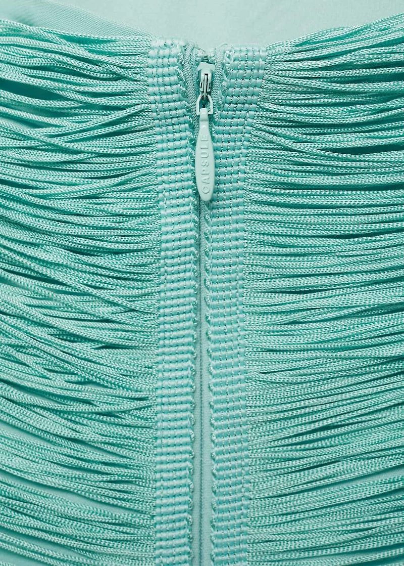 Fringed dress with low back