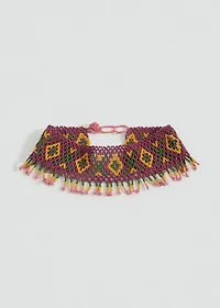 Combined crystal choker necklace