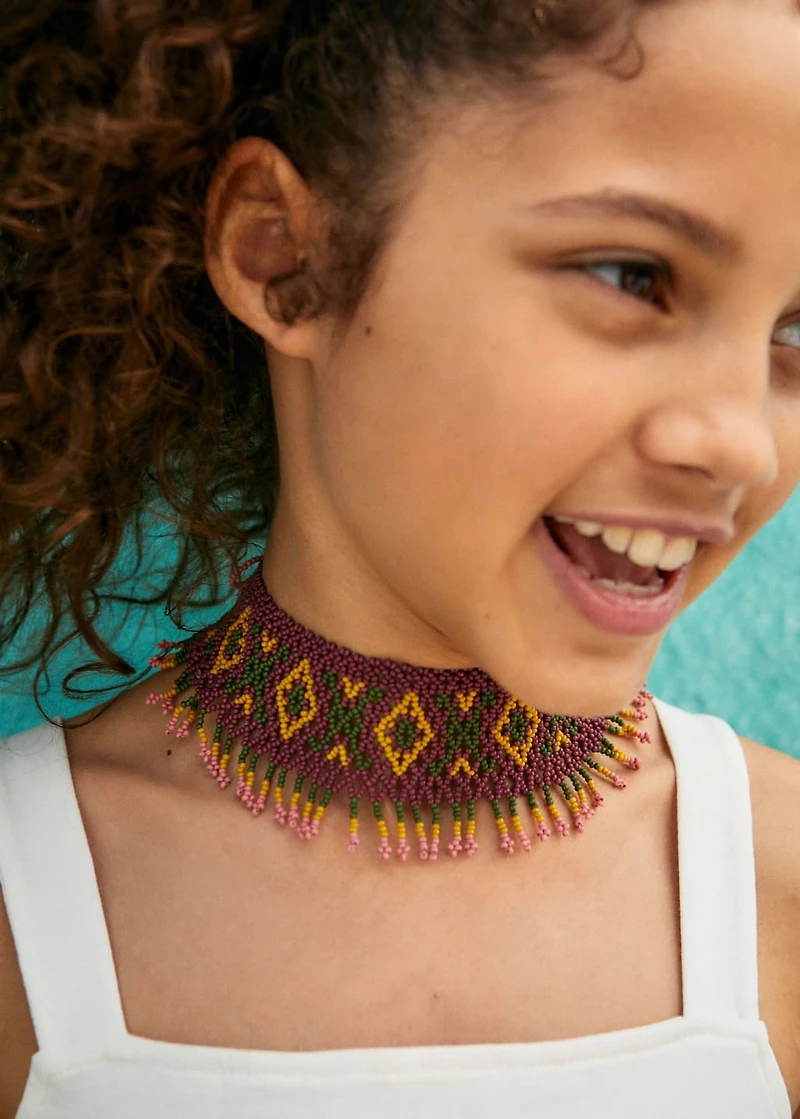 Combined crystal choker necklace