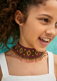 Combined crystal choker necklace