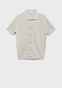 Cotton blouse with lace detail