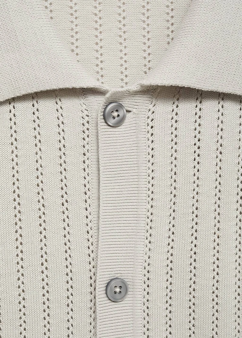 Cotton blouse with lace detail