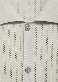 Cotton blouse with lace detail