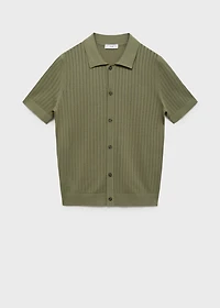 Cotton blouse with lace detail