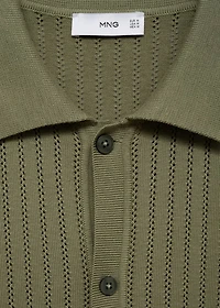Cotton blouse with lace detail