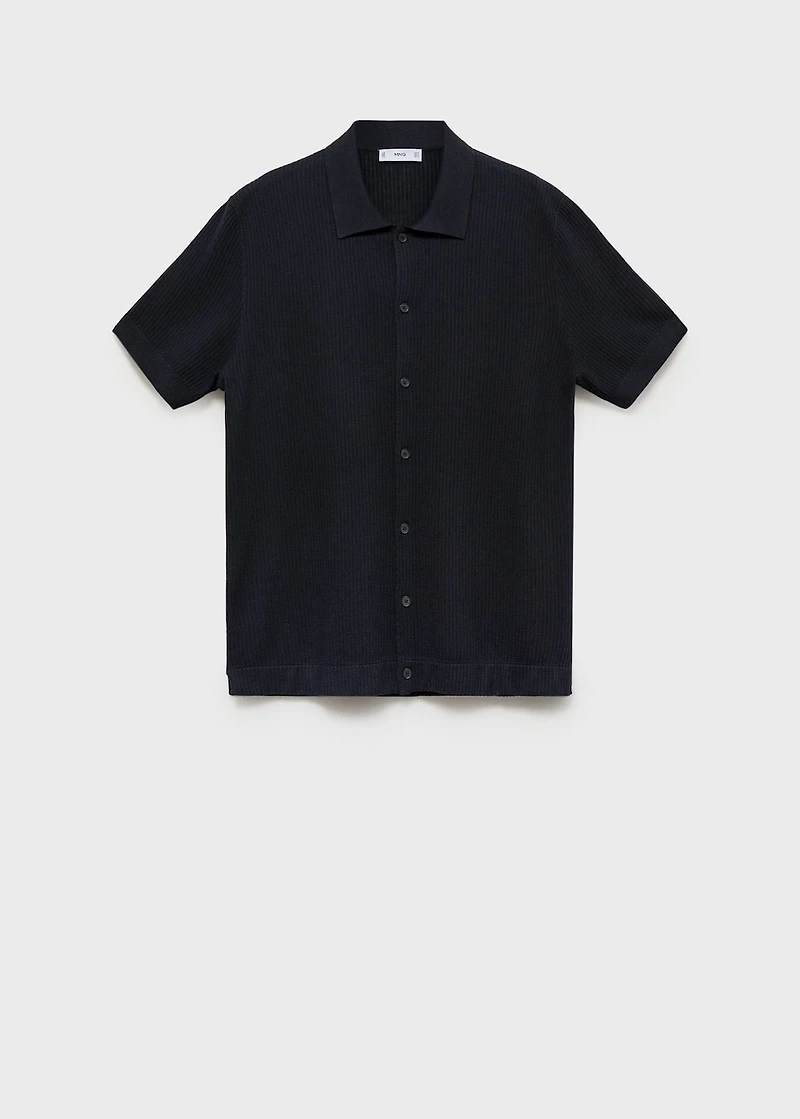 Rib-knit shirt