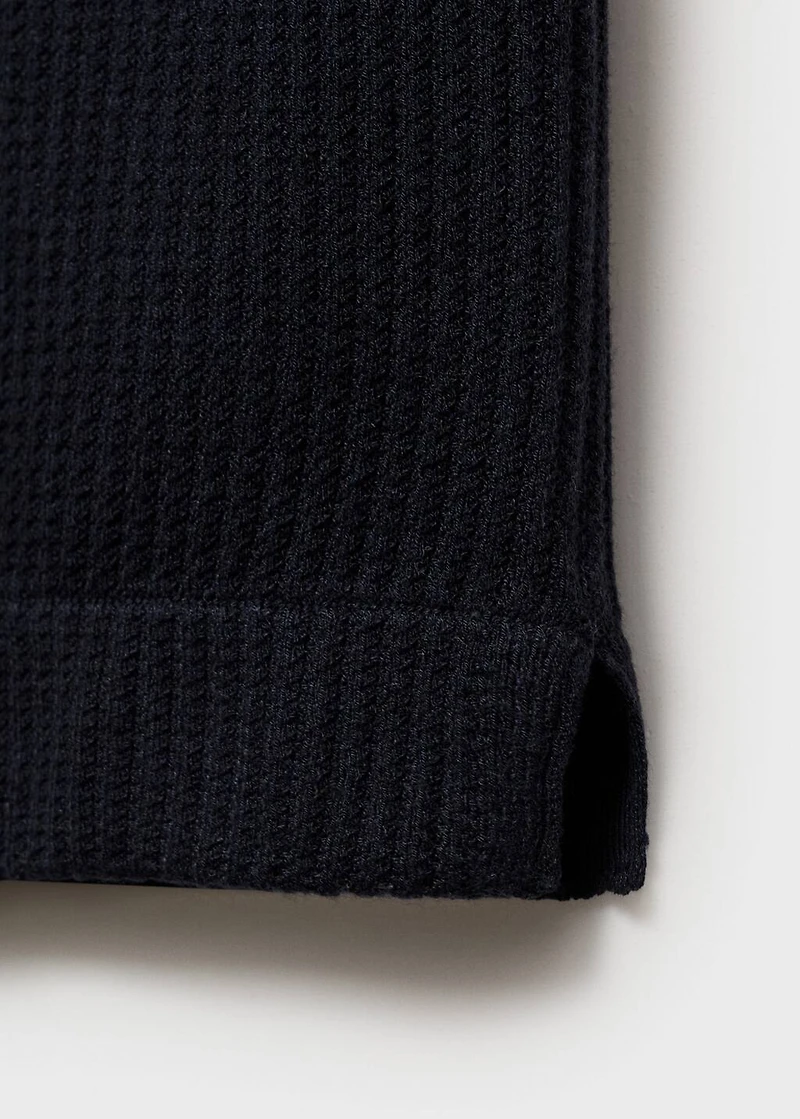 Rib-knit shirt