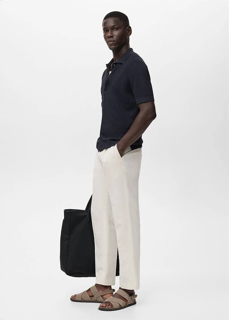 Rib-knit shirt