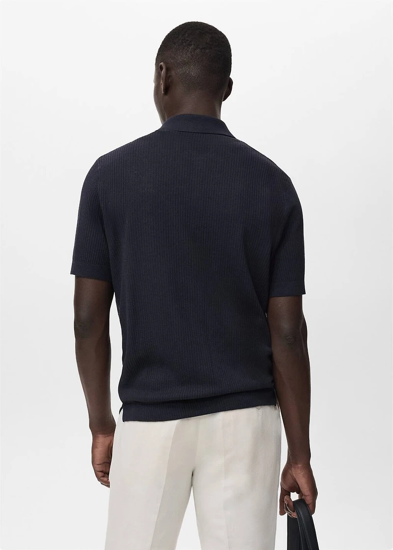 Rib-knit shirt