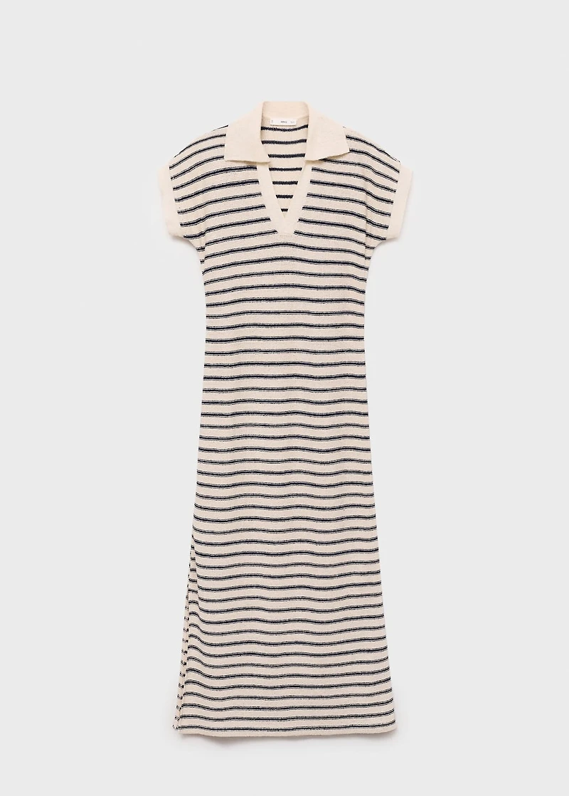 Long striped knitted dress