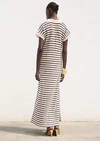 Long striped knitted dress