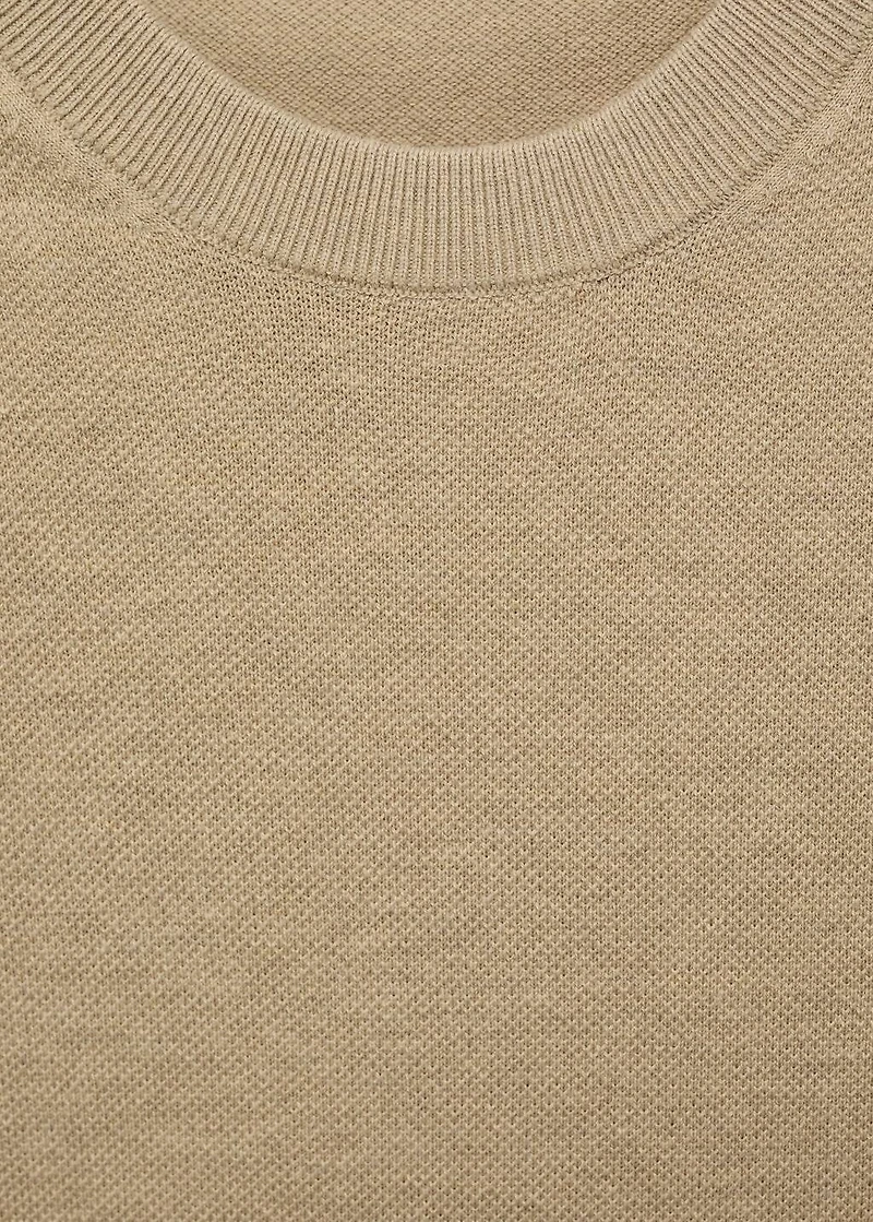 Cotton fine-knit t-shirt