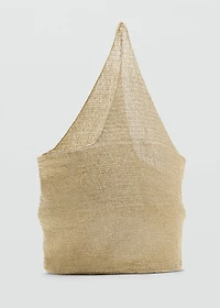 Lurex maxi-shopper with circular base