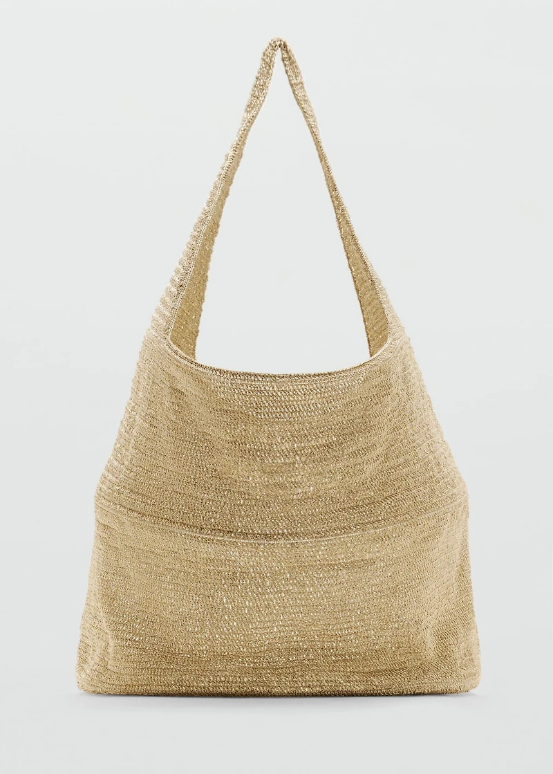 Lurex maxi-shopper with circular base