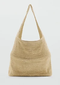 Lurex maxi-shopper with circular base