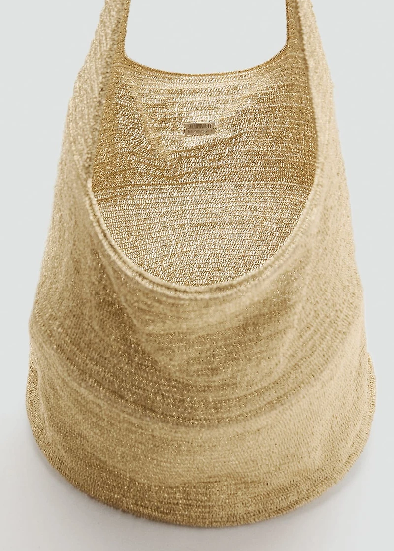 Lurex maxi-shopper with circular base
