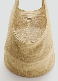 Lurex maxi-shopper with circular base