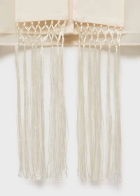 Silk shirt with fringed pocket square
