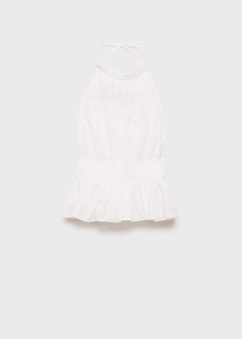 Ruched halter top