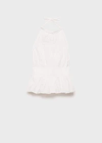 Ruched halter top