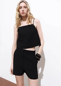Buttoned crop top