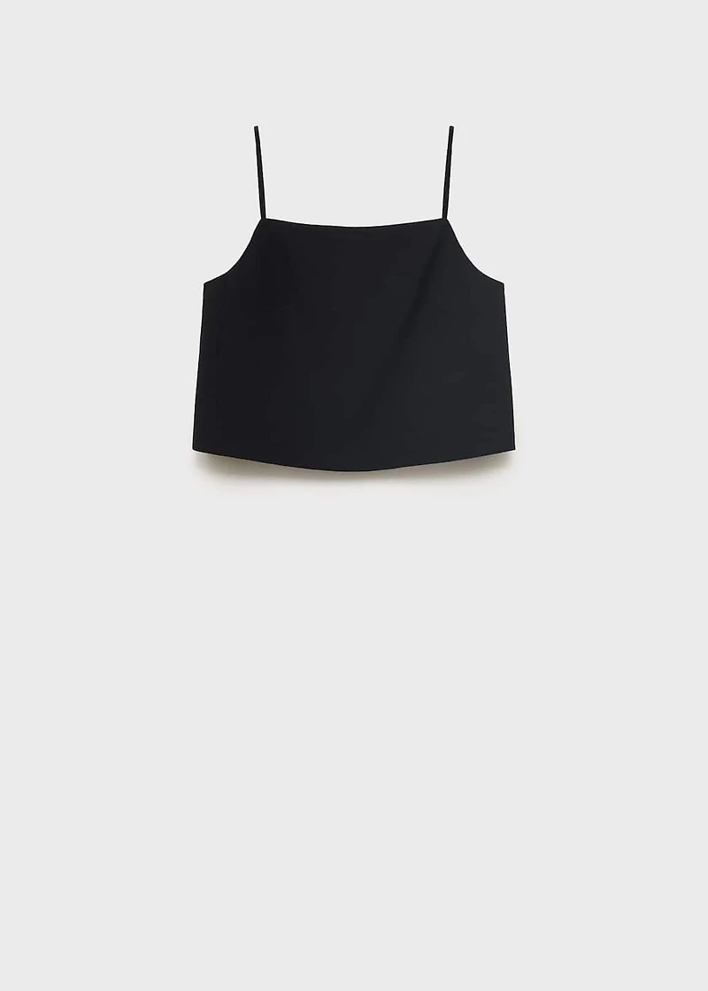 Buttoned crop top