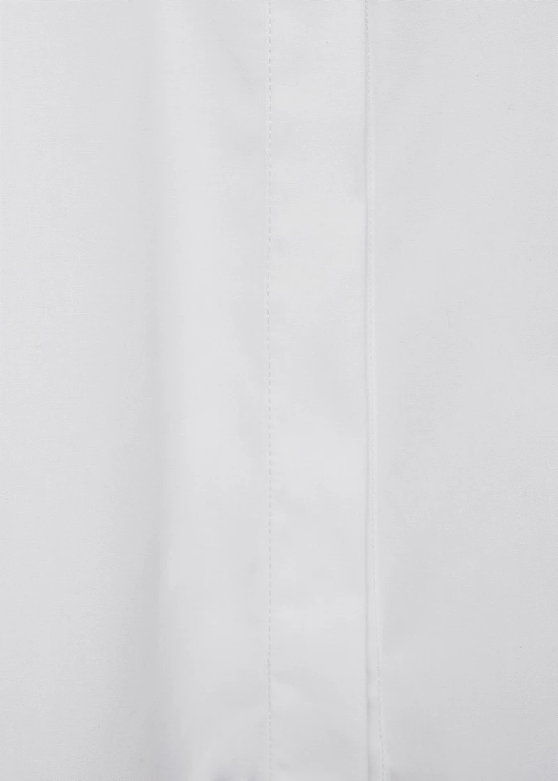 Cropped cotton shirt