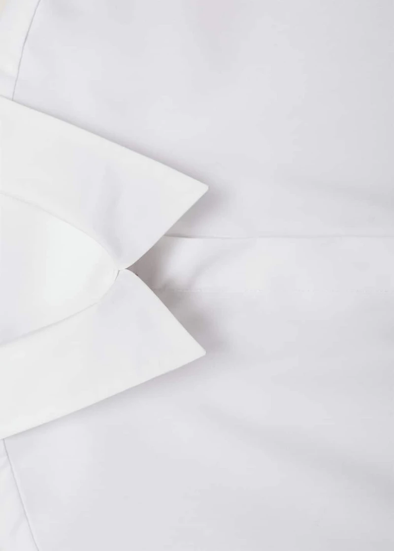 Cropped cotton shirt