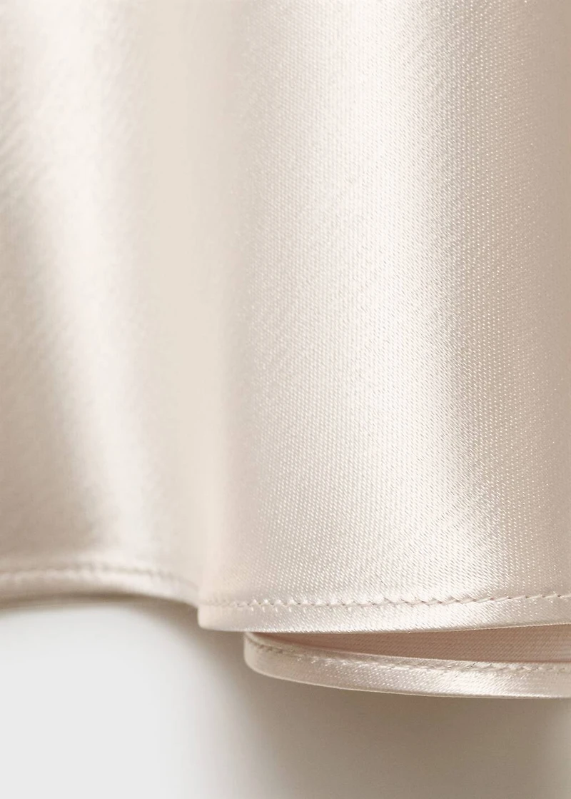 Midi satin skirt