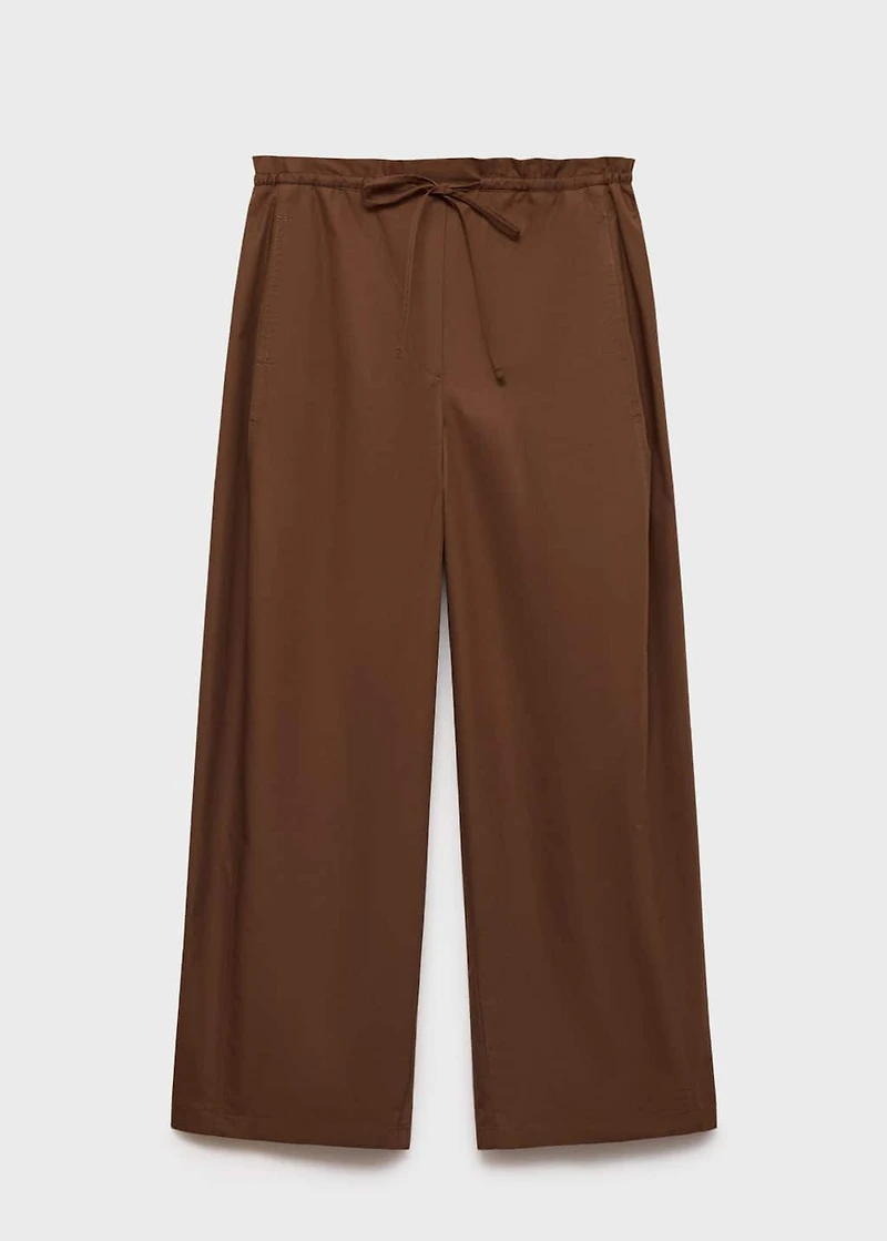 Paperbag pants with bow