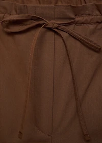 Paperbag pants with bow