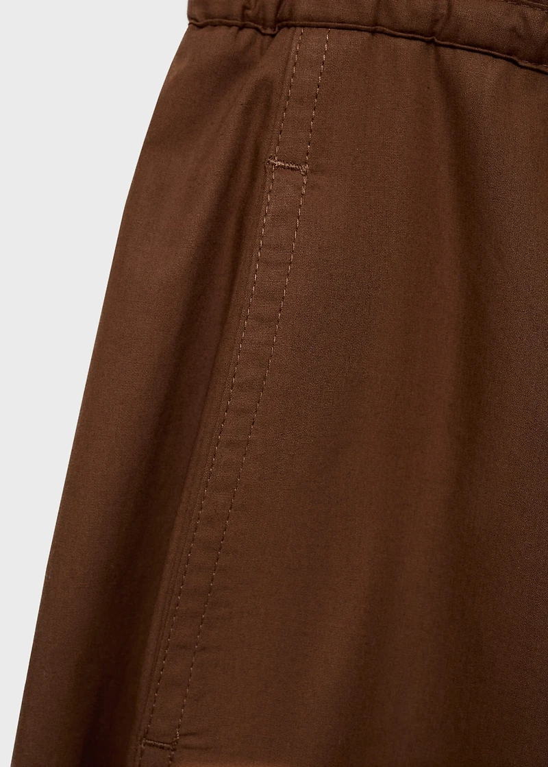 Paperbag pants with bow