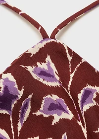 Floral-print halter dress