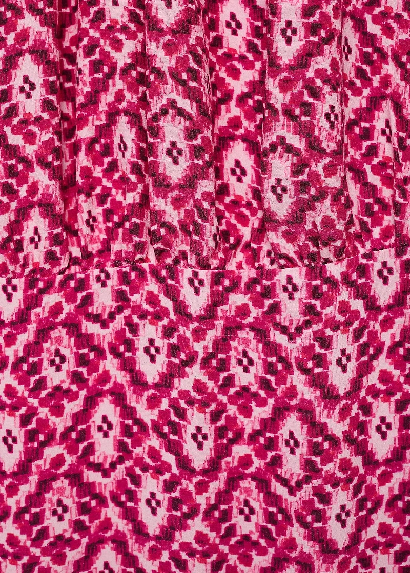 Halter-neck printed dress