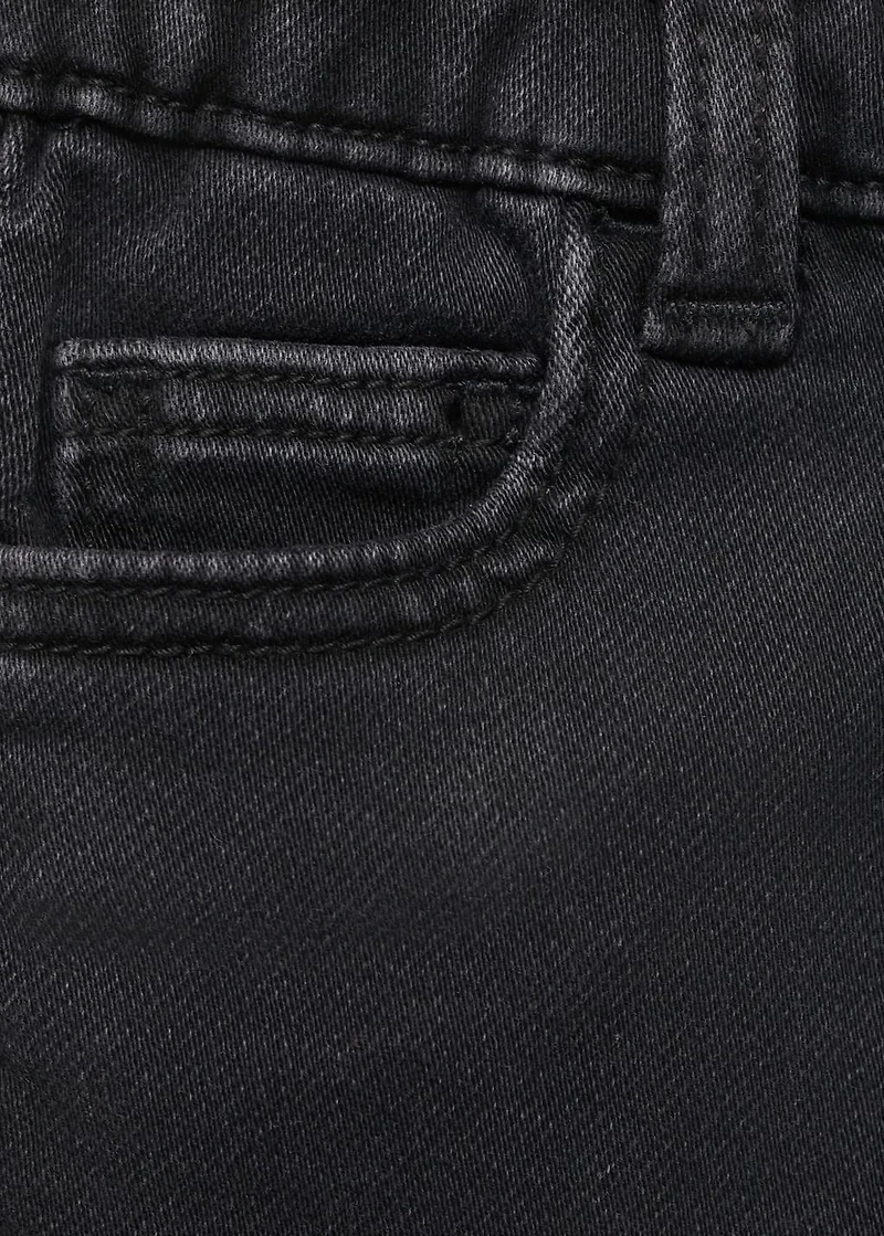Straight jeans with drawstring