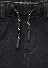 Straight jeans with drawstring