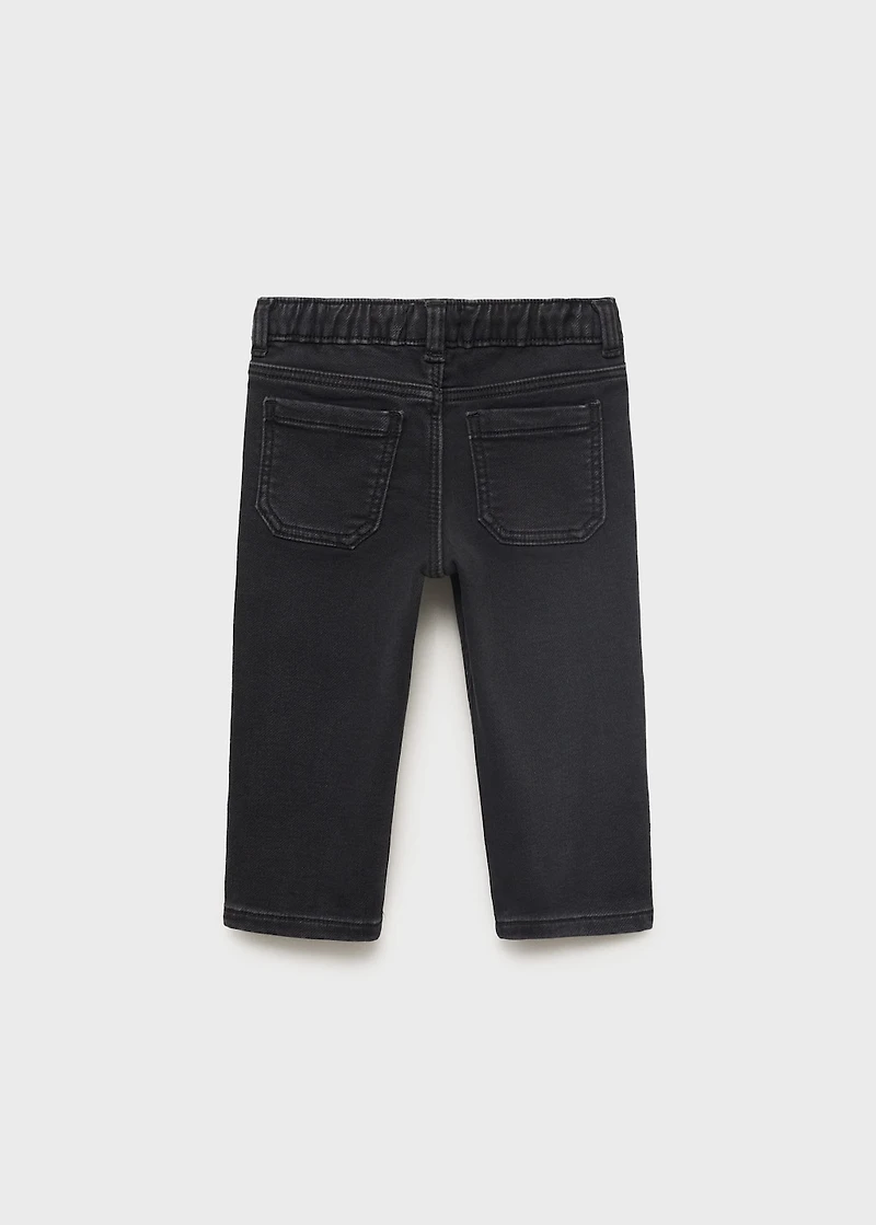 Straight jeans with drawstring