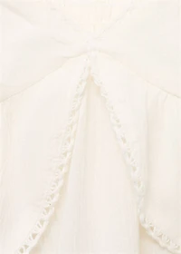 Ruffle top with lace detail