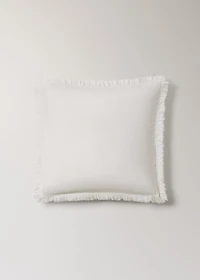 Two percale cotton pillowcases with gauze ruffle 60x60 cm