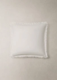 Two percale cotton pillowcases with gauze ruffle 60x60 cm