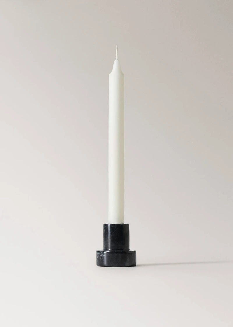 Tall reversible marble candlestick